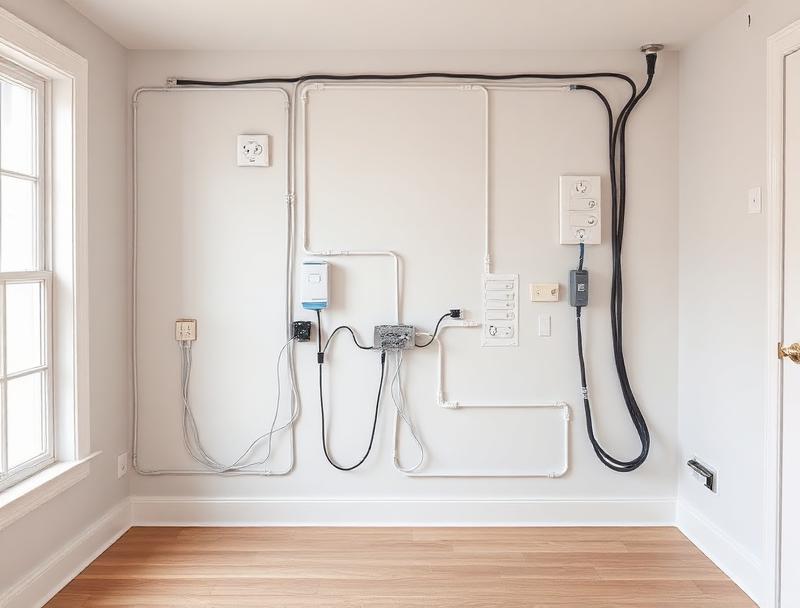 Completed home rewire with new outlets and fixtures